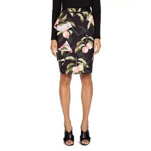 BNWT Ted Baker London Blayyke Peaches Ruffle Pencil Skirt